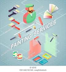 Painting Services Isometric Interior