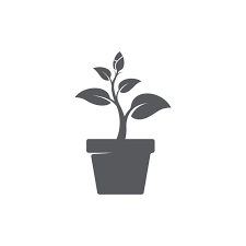 Leaf And Pot Icon Trendy Potted Plant