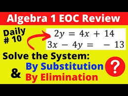 Algebra 1 Eoc Review Solving Systems