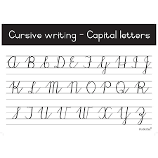 Poster Cursive Capital Letters A2
