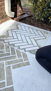 Let S Stencil A Concrete Front Porch