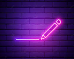 Neonstyle Minimalistic Pencil Icon