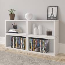 Way Basics Wb Dvd We Eco Friendly Stackable Dvd Rack White
