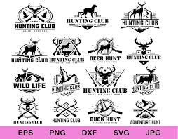 Hunting Club Logo Icon Sets Of