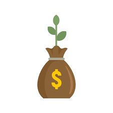 Plant Money Bag Icon Flat Ilration