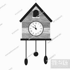Cuckoo Clock Icon Image Vector