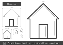 House Line Icon Stock Vector By