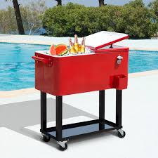 Party Portable Rolling Cooler Cart