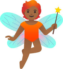 Fairy Medium Dark Skin Tone Emoji