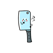 Cute Funny Kitchen Chef Knife Character