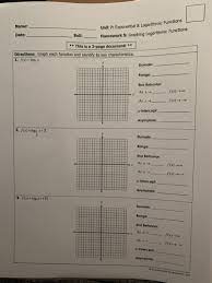 Solved Name Date Unit 7 Exponential