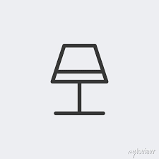 Lamp Icon Isolated On Background Home