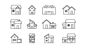 Modern Thin Line House Icon Of Building