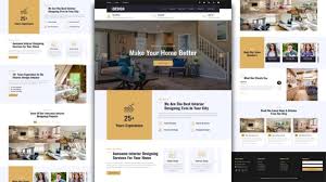 interior design website template html