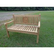 Custom Personalized 2 Seater Teak Bench