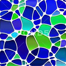 Abstract Vector Stained Glass Mosaic