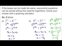 7 3 Solving Exponential Equations