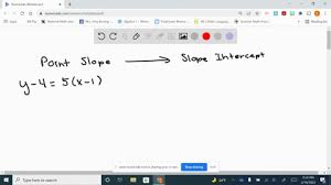 Point Slope Form To Write An Equation