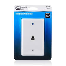 1 Gang Phone Jack Wall Plate