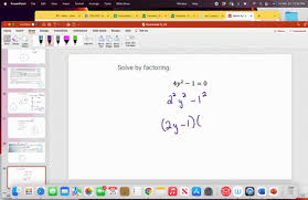 Solved Solve By Factoring 4 Y 2 1 0