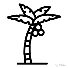 Tropical Palm Tree Icon Outline