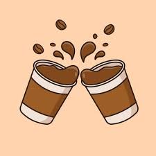 Coffee Cheers Vector Art Icons And