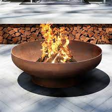 Phoenix 90cm Rust Fire Pit Milkcan