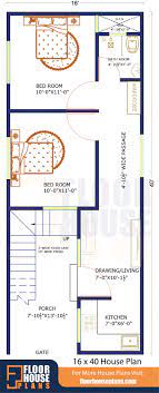 16 X 40 House Plan 2bhk With Car Parking