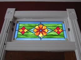 Stained Glass Above An Entry Door