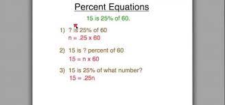 How To Solve Percent Equations Math