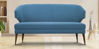 Buy Adrian Fabric 2 Seater Sofa In Blue