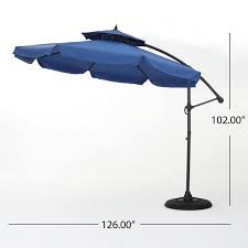 Iron Cantilever Tilt Patio Umbrella