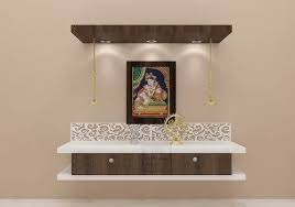 Wooden Wall Mounted Pooja Unit At Rs