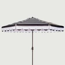 Black And White Striped Umbrella With