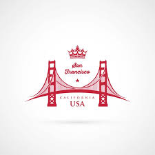 golden gate vector art stock images