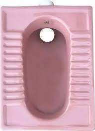 Pink Ceramic Orissa Pan Toilet Seat At