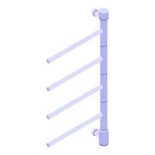 Pipe Heated Towel Rail Vector Icon