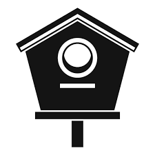 Garden Bird House Vector Icon
