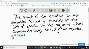 Graph Of An Equation In Two Variables X