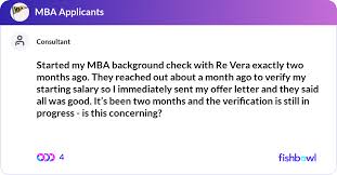 Mba Background Check With Re Vera
