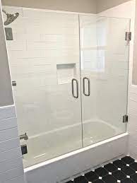 Frameless Shower Glass French Doors