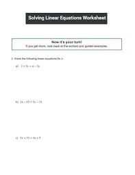 30 Free Solving Equations Worksheet