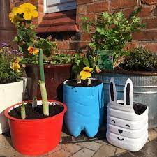 Plant Pots From Plastic Bottles