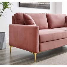 Modway Juliana Performance Velvet Sofa Dusty Rose