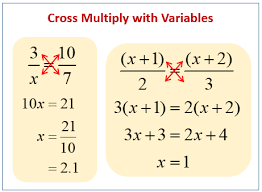 Cross Multiply Examples Solutions