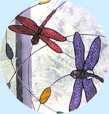 Dragonflies Stained Glass Window