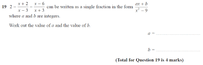 Gcse 9 1 Maths Algebraic Fractions
