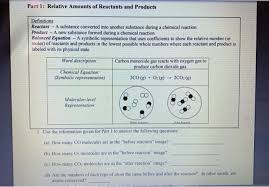 Relative Amounts Of Reactants And
