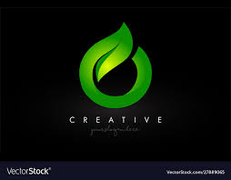 O Leaf Letter Logo Icon Design In Green