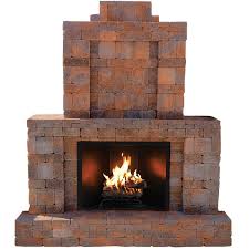 Rumblestone 84 In X 38 5 In X 94 5 In Outdoor Stone Fireplace In Sierra Blend